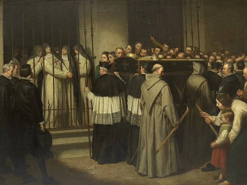1830-Ignacio Suárez Llanos - Suor Marcela di San Félix assiste al funerale del padre